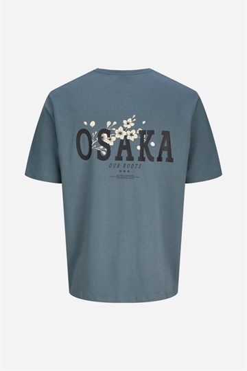 Jack & Jones JJKenji Tee SS Crew Neck  - Stormy Weather